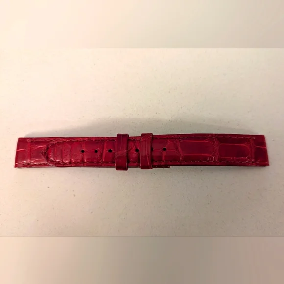 Cartier alligator red watch band. Worn only a few times. - Picture 4 of 6